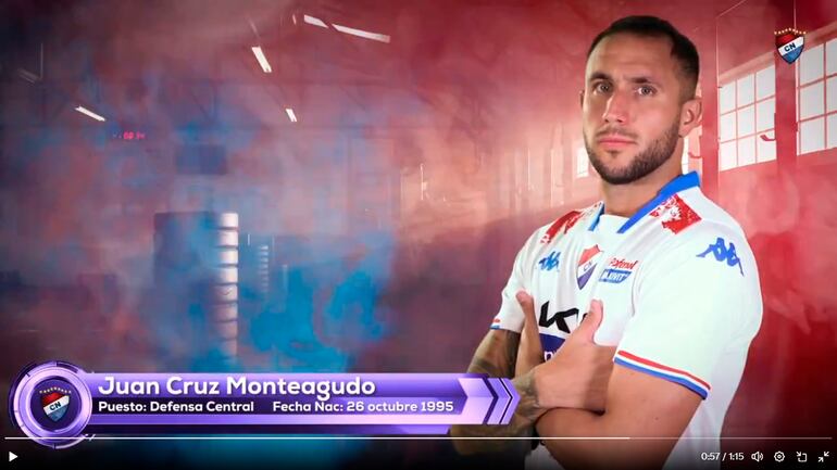 Presentación oficial de Juan Cruz Monteagudo, nuevo jugador de Nacional.