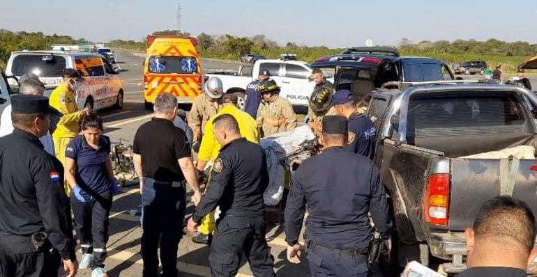 Accidente con derivación fatal, ocurrió en la tarde hoy en la ciudad de Pilar.