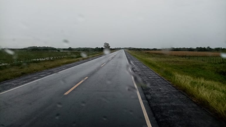 Imagen de referencia de lluvias en el departamento de Ñeembucú.