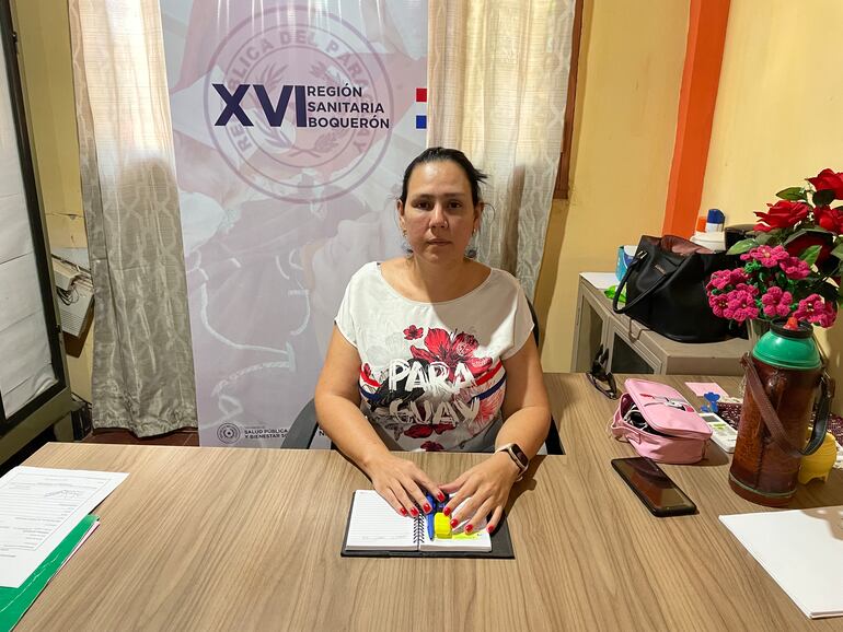 Esther Bogado, directora de la XVl Región Sanitaria. Los informes epidemiológicos
también fueron solicitados pero no hubo retorno.