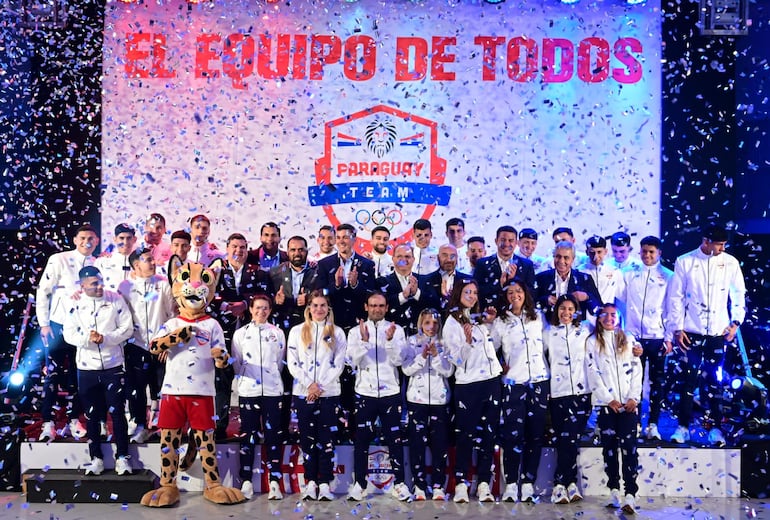 La presentación de los atletas paraguayos para los Juegos Olímpicos París 2024.