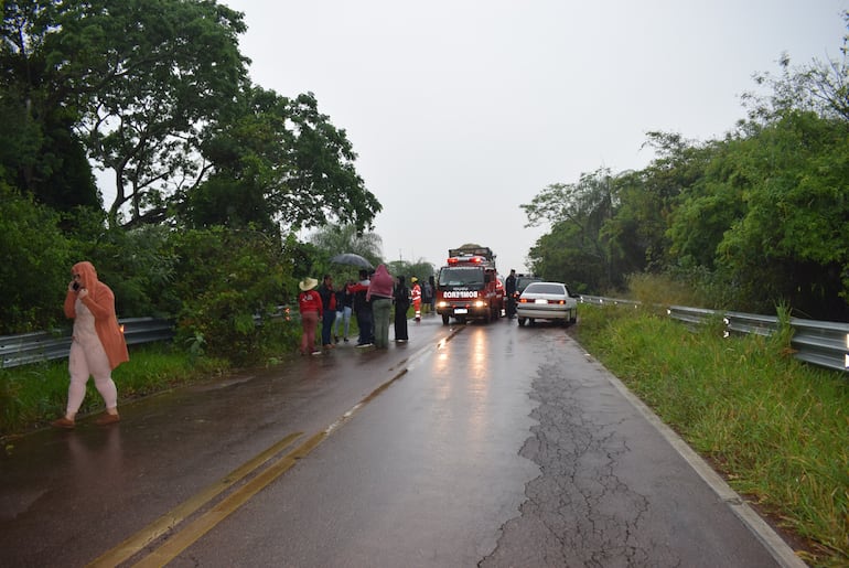 La caída de una rama de árbol fue lo que ocasionó el triple choque.