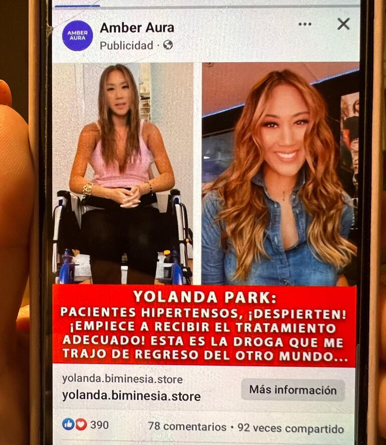 La noticia que circula sobre la salud de Yolanda Park. (Instagram/Yolanda Park)