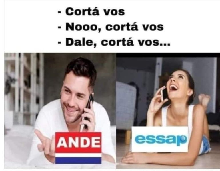 Meme por los cortes de energía eléctrica de la ANDE.