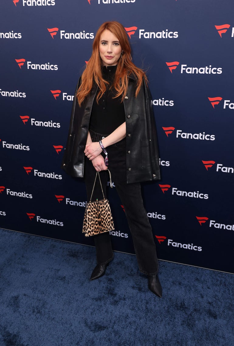 Emma Roberts presente en la Super Bowl en New Orleans, Louisiana. (Anna Webber/Getty Images/AFP)

