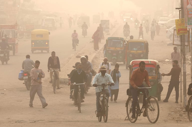 Aire contaminado en Nueva Delhi, India.
