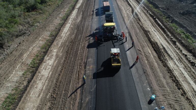 Parte de los trabajos del corredor vial bioceánico.