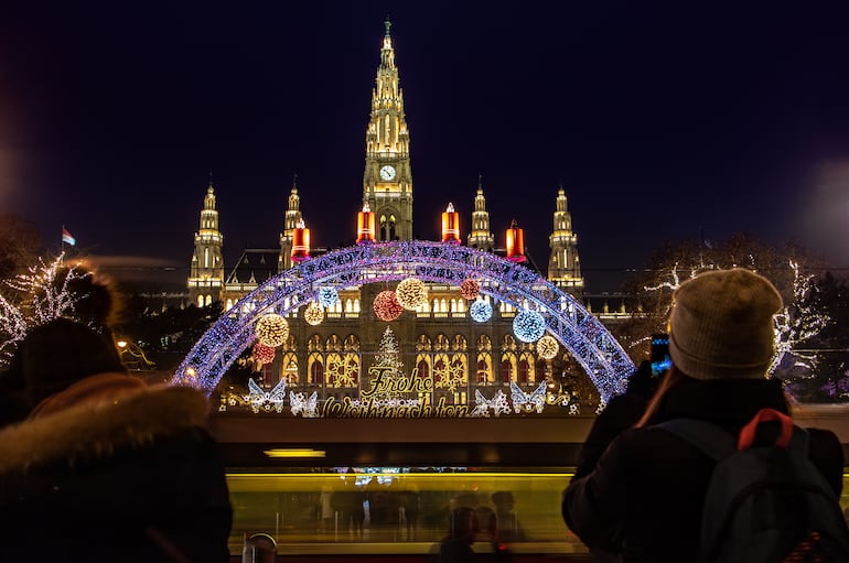 Mercado de Navidad de Viena, Austria.