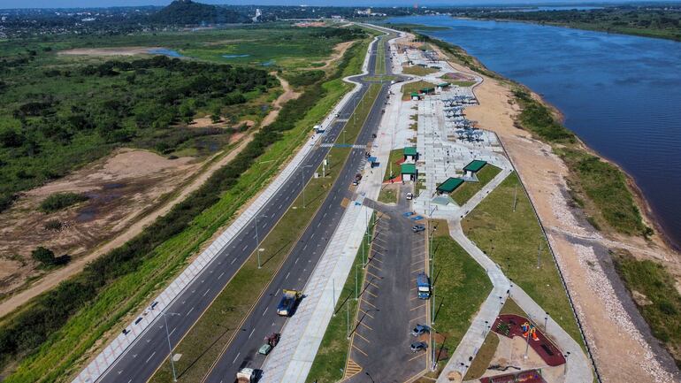 Imagen aérea de la Costanera Sur, cuya obra ya está culminada.