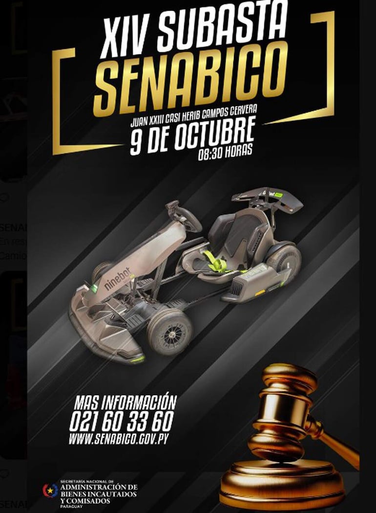 Cartel de la Senabico. 