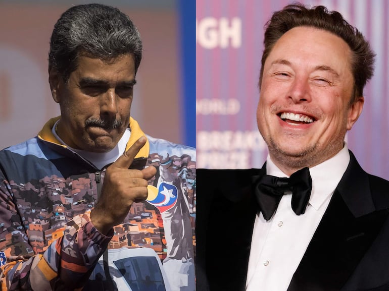 Fotografías del presidente de Venezuela, Nicolás Maduro (izq.), y el CEO de Tesla Motors Elon Musk. Hay cosas que Elon Musk detesta en extremo: el progresismo, Nicolás Maduro (ya hablaremos de ello) y esto... Su fabricante de autos eléctricos, Tesla, llamó a revisión a 1.849.638 vehículos en Estados Unidos (¡vaya numerito!) para reparar un defecto en su software que impide detectar si el pasador del capó está cerrado. Este es uno de los clics tecnológicos de América.