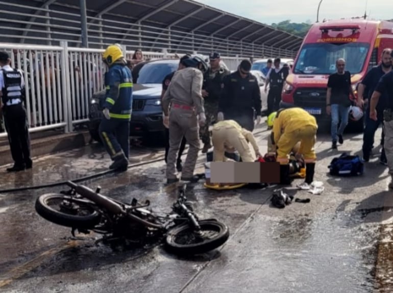 Daniel Víctor de Paula, fue trasladado en grave estado hasta un centro asistencial.