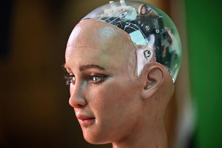 La robot Sophia, de Hanson Robotic (Peter PARKS / AFP)