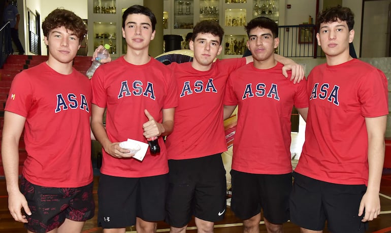 Agustín Abente, Aníbal Galli, Mariano Lledó, Thiago Romero y Valentino Pistilli.