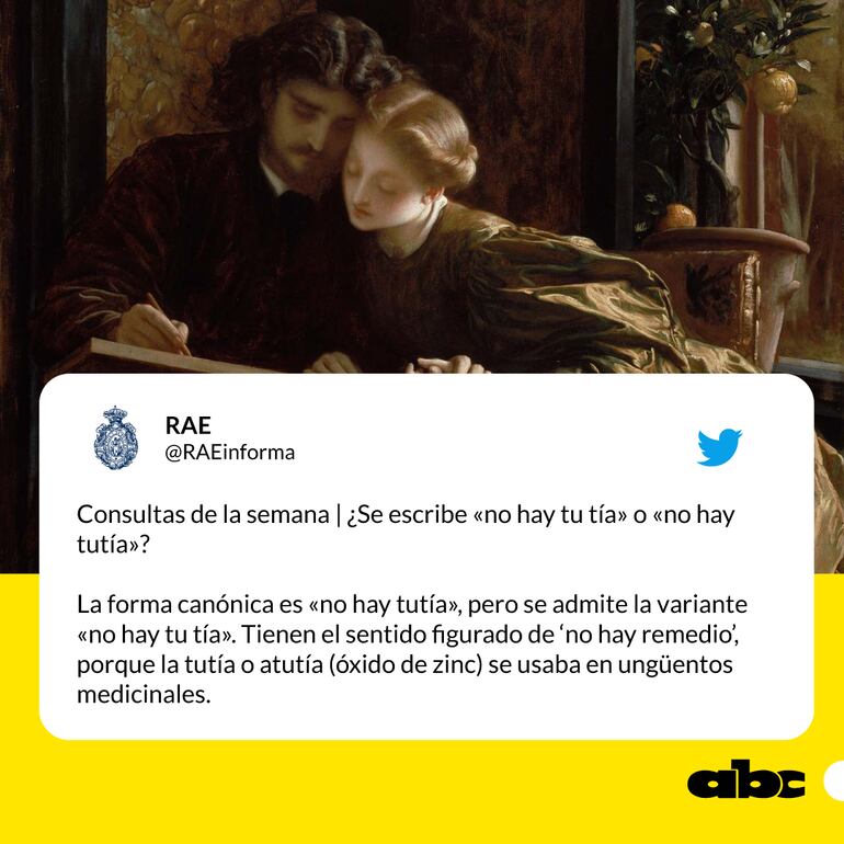 La RAE explicó el uso de la expresión "no hay tutía".