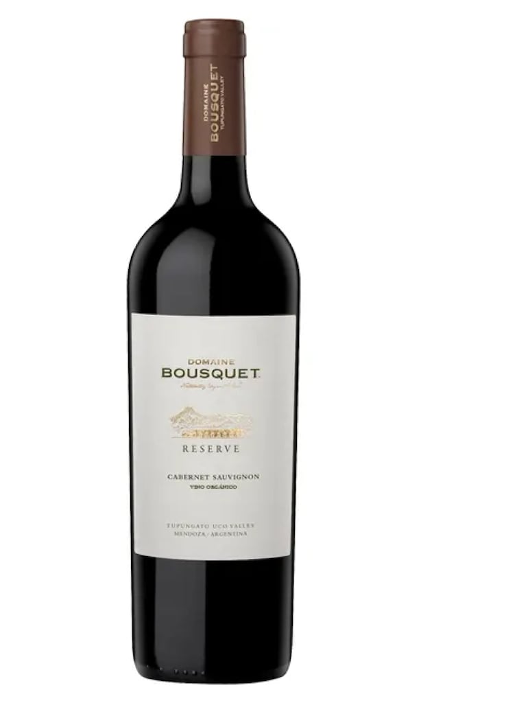 Una botella de vino Domaine Bousquet Reserve Cabernet Sauvignon.