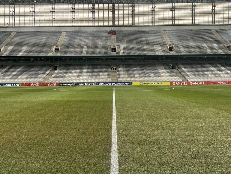 Así luce el Arena de Baixada para Athletico Paranaense vs. Cerro Porteño.