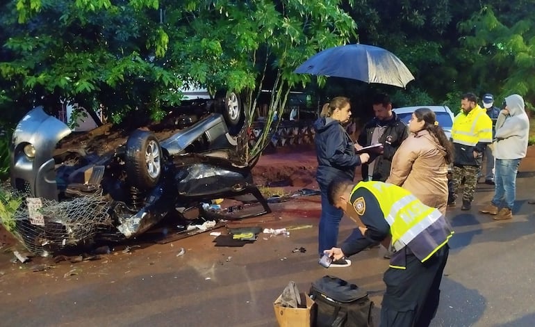 El hombre murió de forma inmediato tras el vuelco de su vehículo.