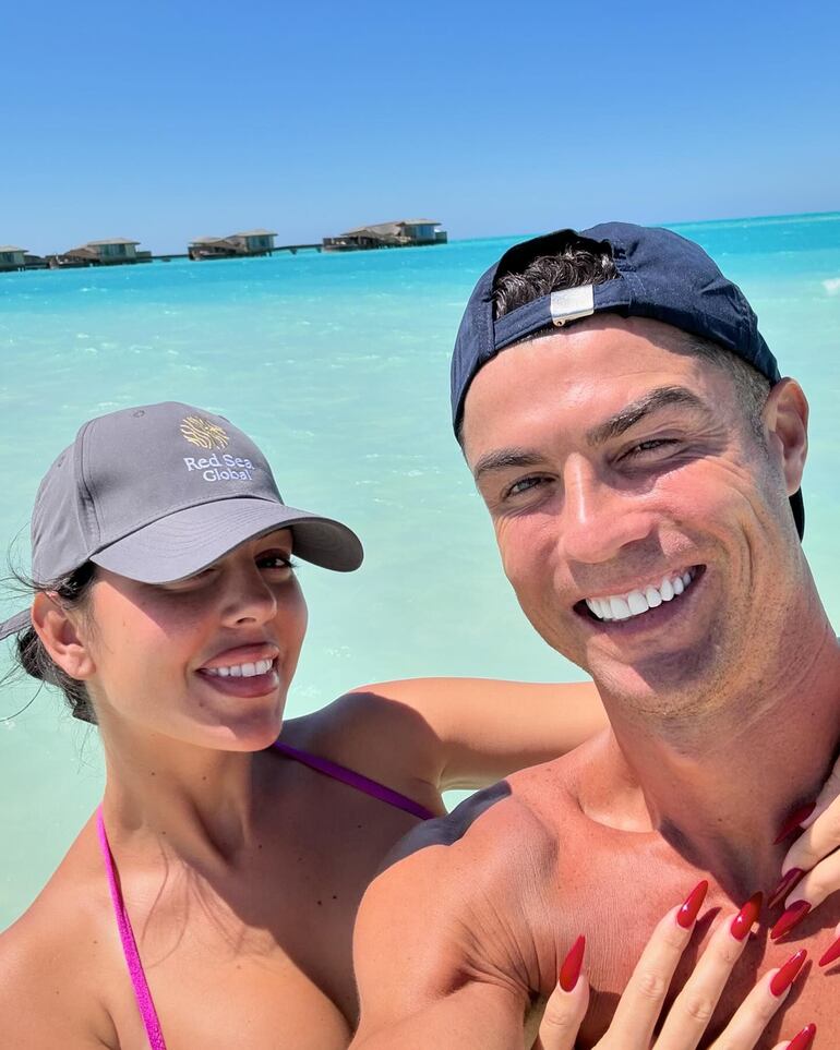 ¡Linda parejita! Georgina Rodríguez y Cristiano Ronaldo. (Instagram/Georgina Rodríguez)