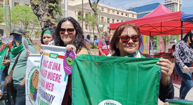 Marcha en Asunción por la legalización del aborto.