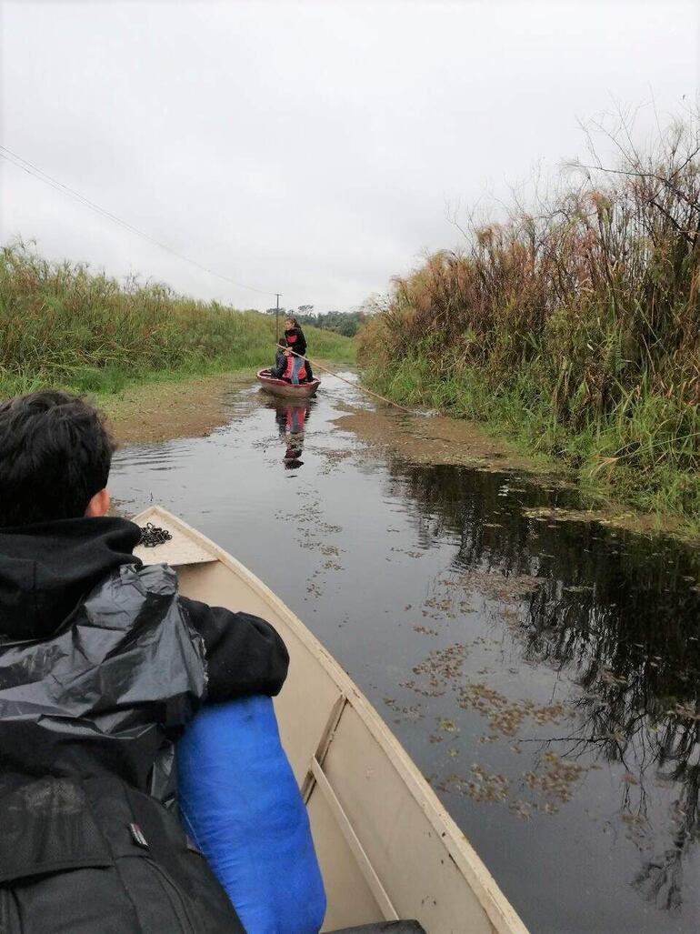 El Mocito Isla invita a realizar una aventura cruzando el pantanal en canoa o cachiveo.