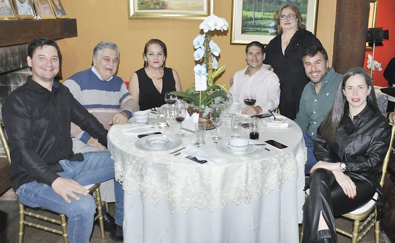 Alejandro Knopfelmacher, José Couchonal, Martha de Couchonal, Pedro Knopfelmacher, Sebastián Gorostiaga y Andrea Godoy.