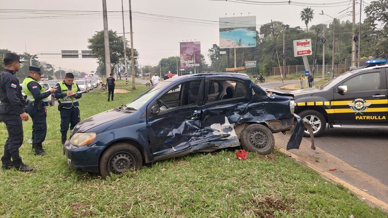 accidente tránsito choque Luque