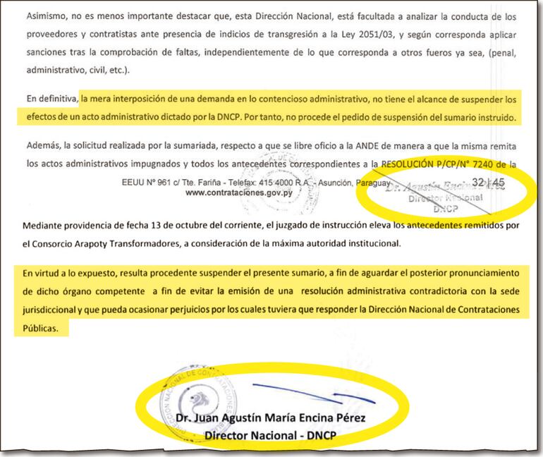 Comparativo de dos resoluciones de la DNCP sobre  demandas en lo contencioso administrativo.