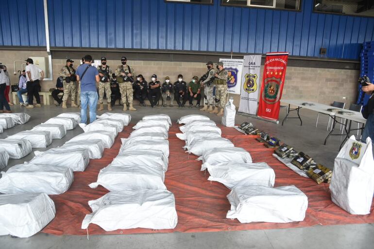 Cargamento de cocaína decomisado en el Puerto Terport de Villeta, que iba con destino a Israel.