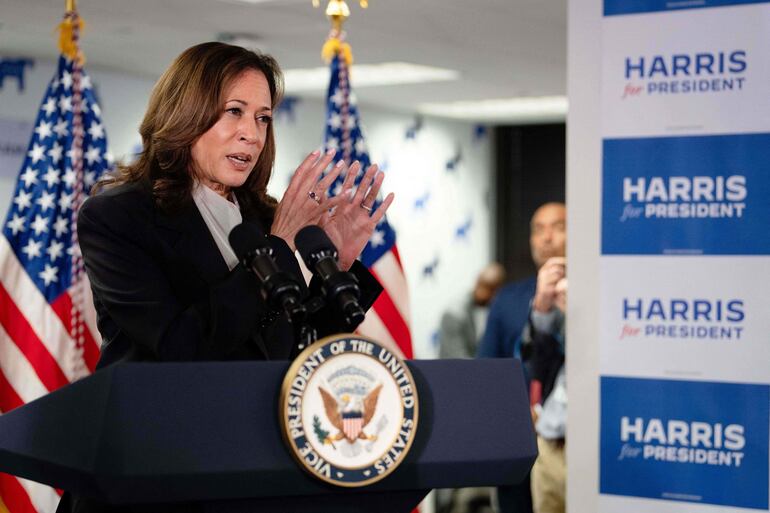 La vicepresidente  demócrata de Estados Unidos, Kamala Harris.