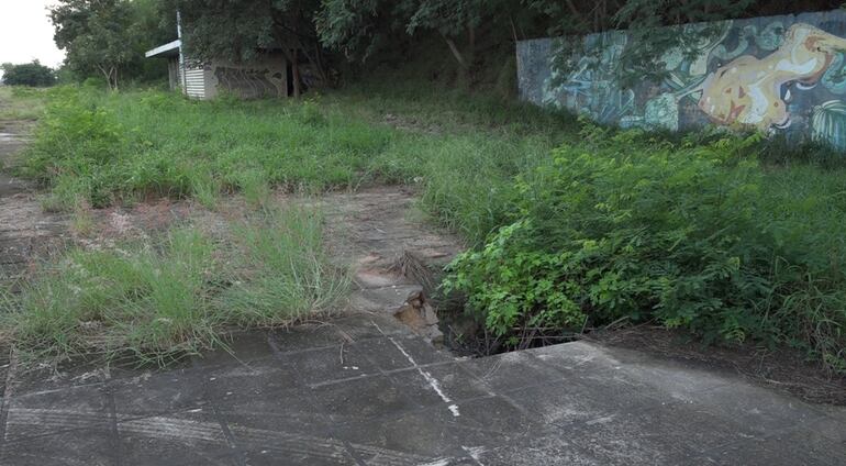 En total estado de abandono se encuentra el Parque de la Solidaridad.