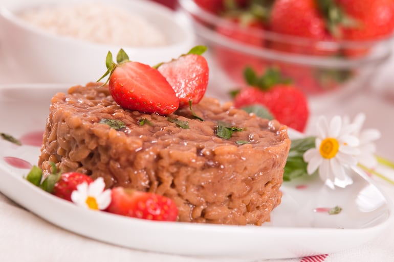 Risotto de frutillas.