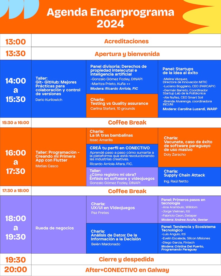 El acceso a las charlas y actividades es libre y gratuito para todo público.