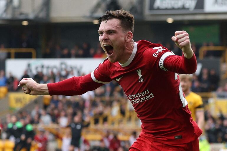 Andrew Robertson, lateral izquierdo escocés del Liverpool.