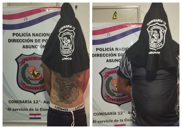 Cristhian Damián Martínez de la Vega (21), alias Mister Pop; y Albino López Uliambre (42) fueron aprehendidos en Asunción.