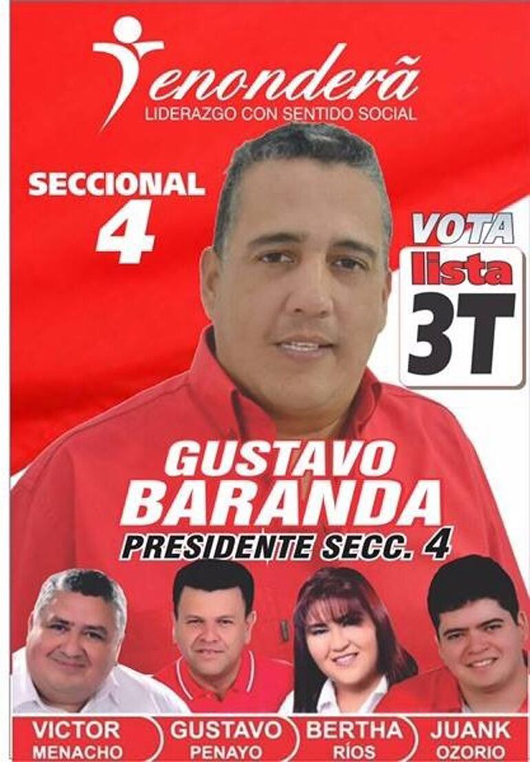 Gustavo Baranda fue candidato por el equipo de Juan C.  Ozorio.