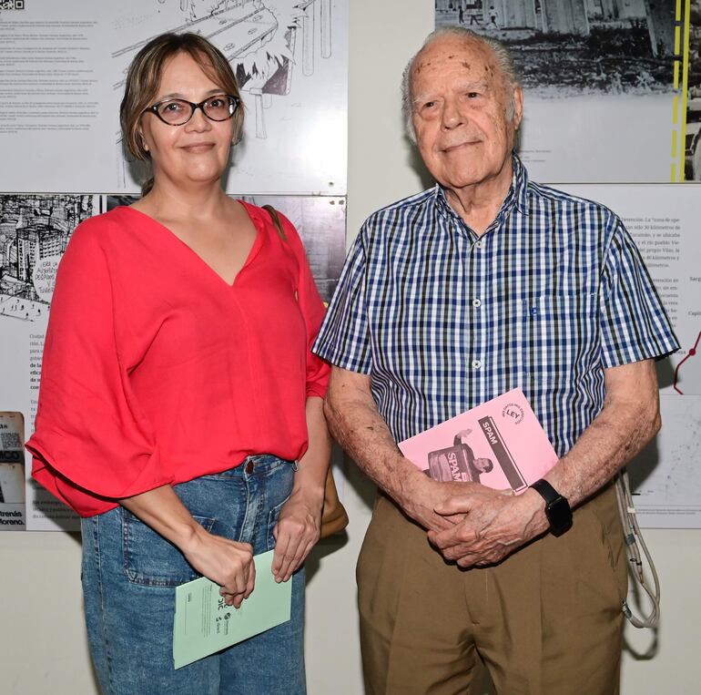 Susana Meyer junto con Enrique Lando. 