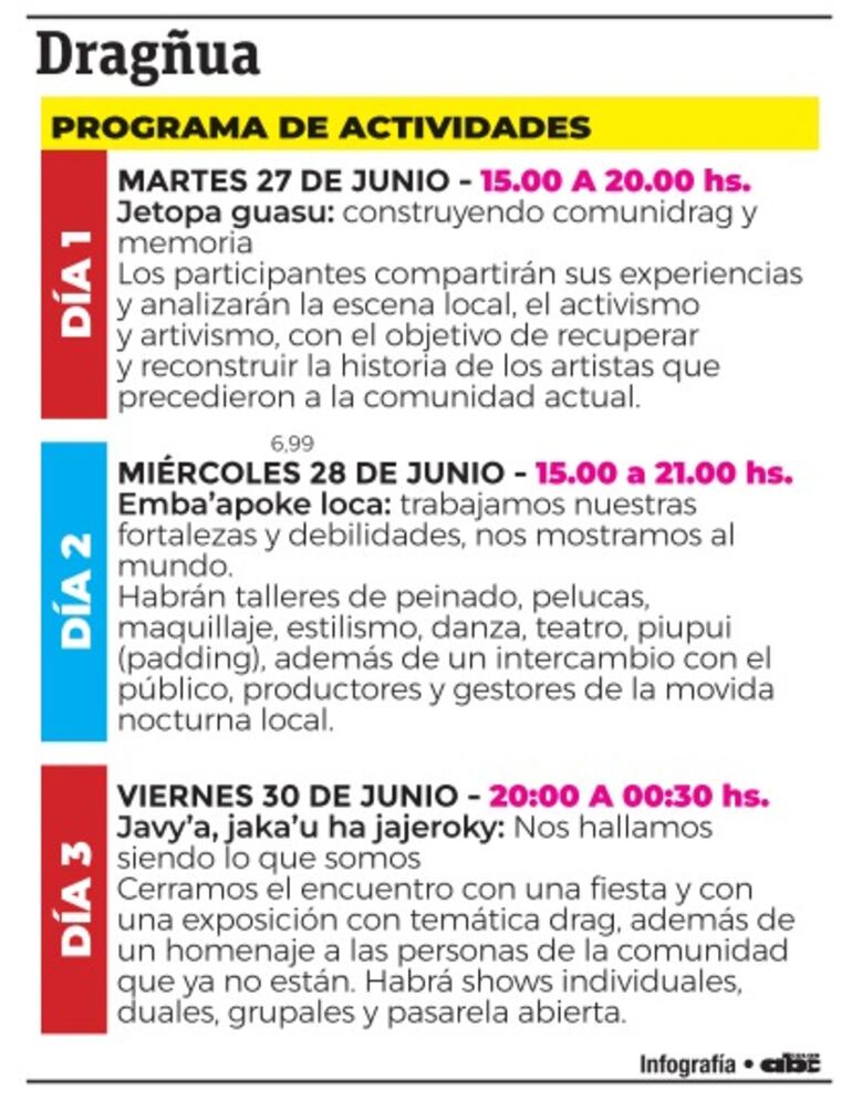 Calendario de actividades.