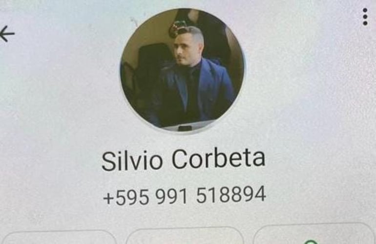 El contacto falso que fue denunciado por el fiscal Silvio Corbeta.