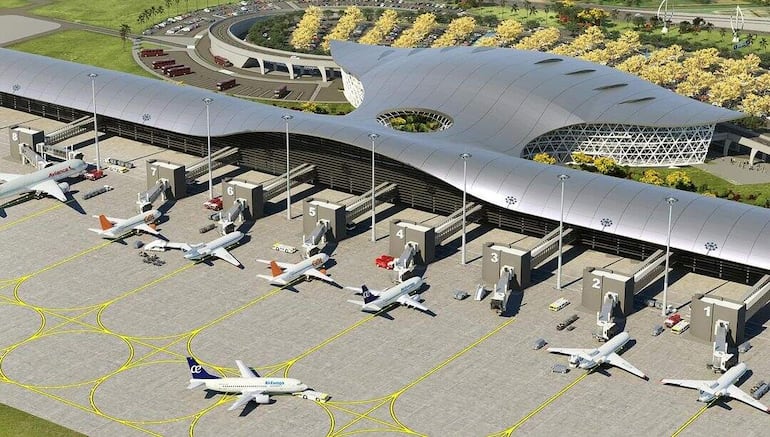 Diseño de lo que será el nuevo aeropuerto Silvio Pettirossi.