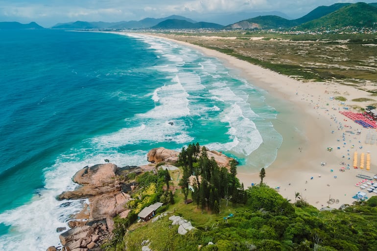 La playa Joaquina, es una de las más elegidas en Florianópolis.