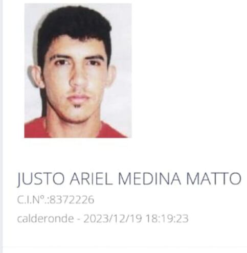 Justo Ariel Medina Matto, recluso fallecido en la cárcel de Tacumbú. Buscan a sus familiares.