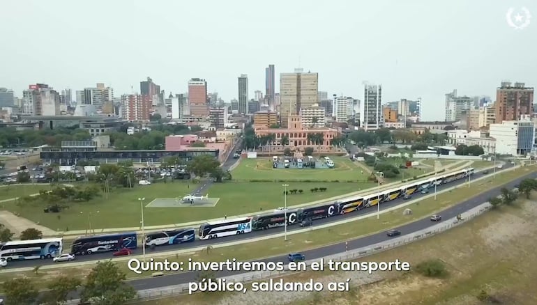 Imagen de una parte del video del mensaje de  Peña tras el acuerdo con Brasil sobre la tarifa de Itaipú.