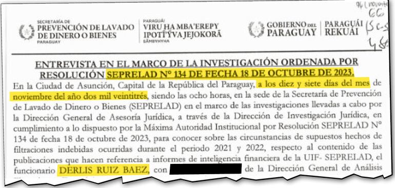 La única entrevista completa que aparece es la del 17 de noviembre de 2023, después del ascenso de la esposa de Vallejos Riart.