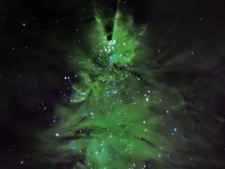 NASA cúmulo árbol Navidad