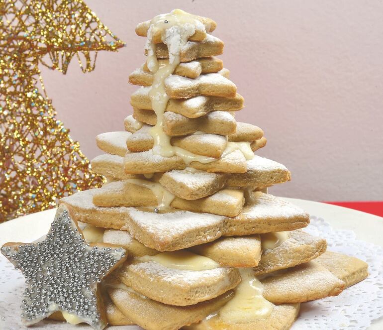 Arbolito de galletitas de Navidad.