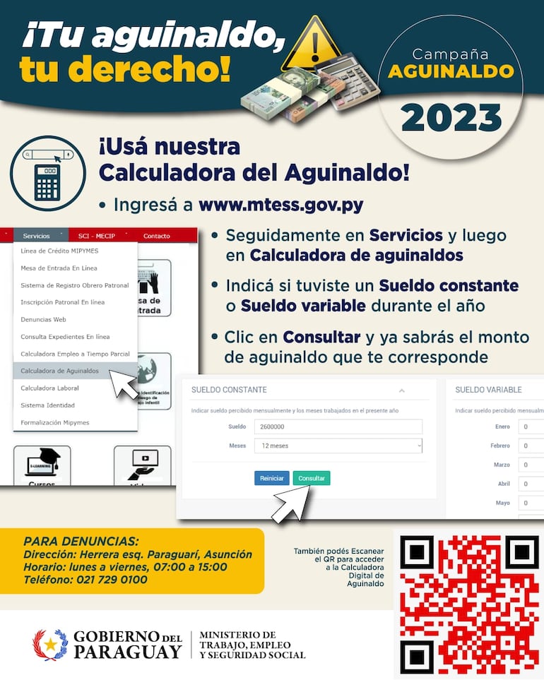 Calculadora de aguinaldo.