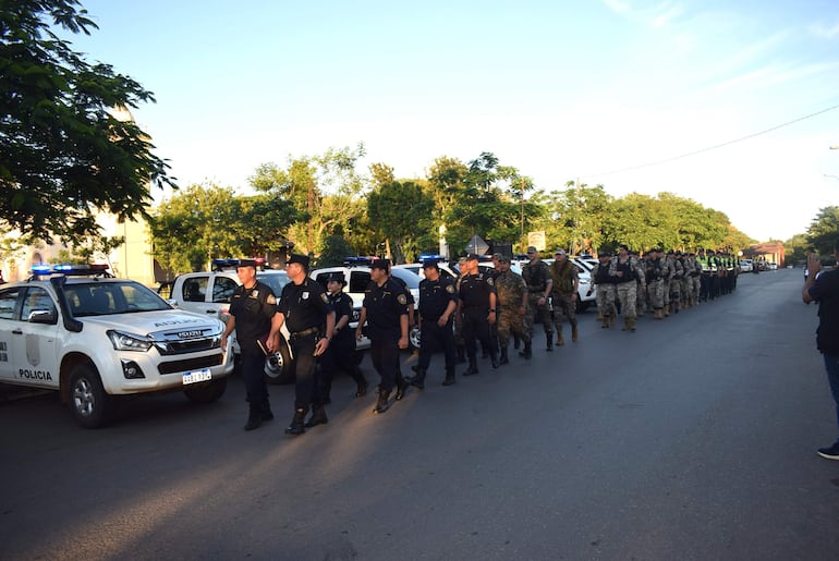 Unos 350 efectivos policiales inician operativo Año Paha en el departamento de Paraguarí.