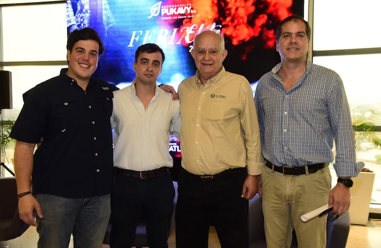 Matías Morales, Ayrton Imas, Federico Silva y Francisco Peña.