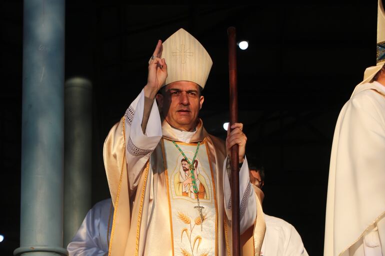 El obispo del Vicariato Apostólico del Chaco, Monseñor Gabriel Escobar,